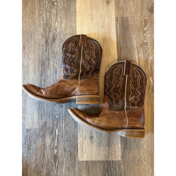 Nocona brown leather cowboy boots men\'s 11 main image 6